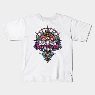 Balinese Rangda with a Simple and Colorful Style Kids T-Shirt